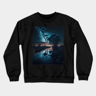 River at Night #4 Crewneck Sweatshirt